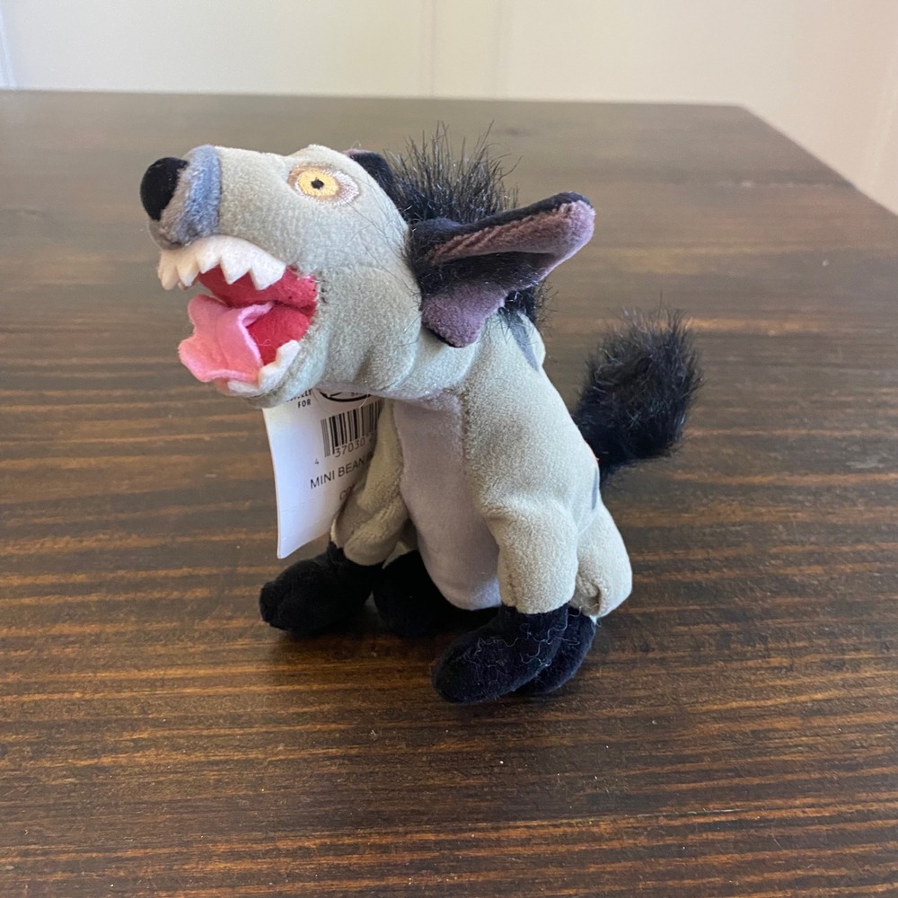 Disney Store The Lion King Ed Hyena Mini Bean Bag Plush NWT Vintage 8.5 Inch
